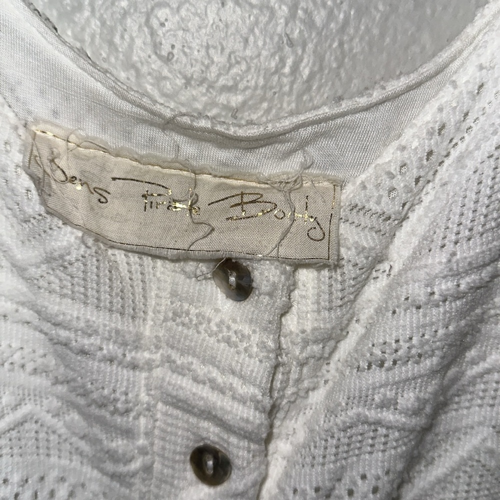 Jen’s Pirate Booty Free People *Maverick* white Aztec hi low tank tunic top M - Picture 10 of 11